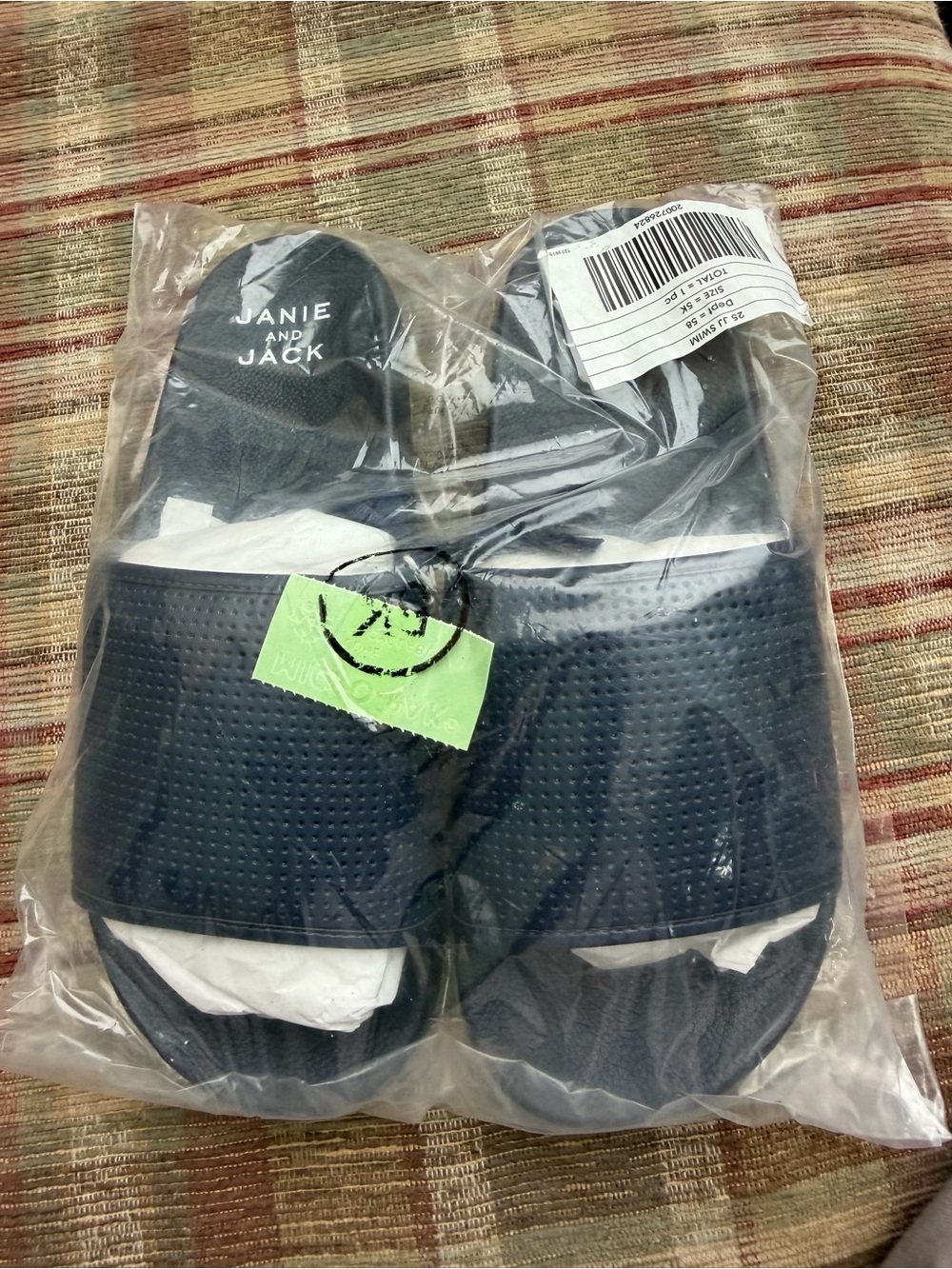 Janie and Jack Navy Slide Sandals for Kids
